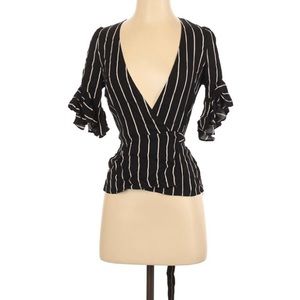 NWT Reformation XS Opal Wrap Top Luciano Stripe